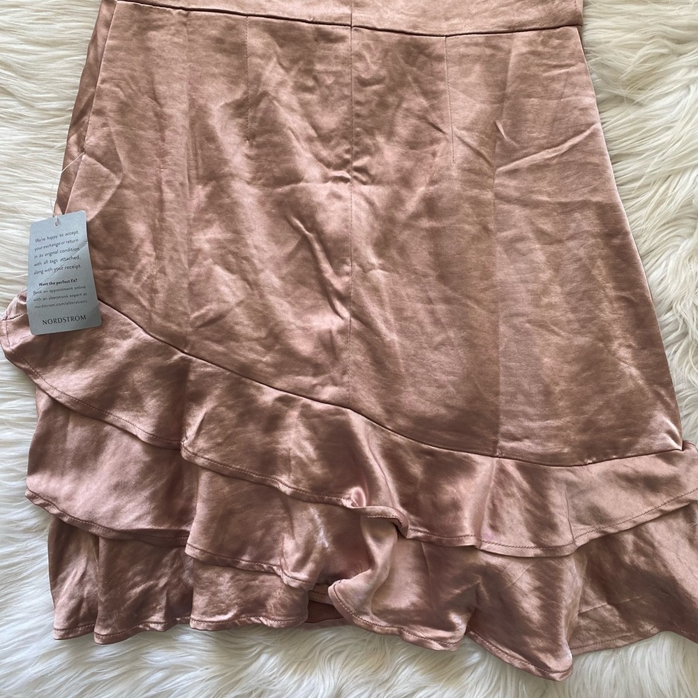Lulus Rose Pink Satin Ruffle Sleeveless Cocktail Dress - Picture 7 of 10